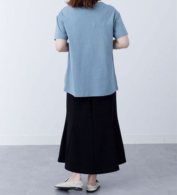 BELLUNA（ベルーナ）の「綿１００％切替デザインロゴプルオーバー（カットソー）」｜詳細画像