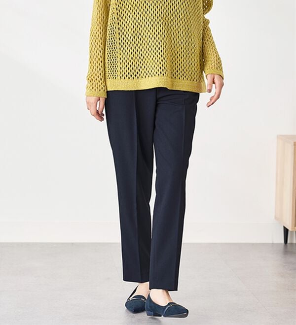 BELLUNA（ベルーナ）の「麻調ストレッチ素材テーパードパンツ（テーパードパンツ）」｜詳細画像