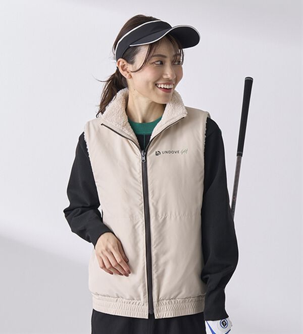 BELLUNA（ベルーナ）の「はっ水リバーシブルボアベスト（ベスト）」｜詳細画像