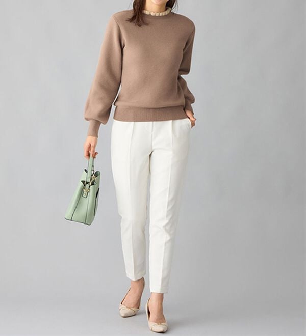 alotta（アロッタ）の「毛布のように温かい　裏シャギーパフ袖ニット（ニット・セーター）」｜詳細画像