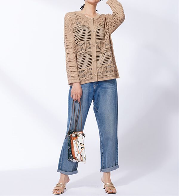 BELLUNA（ベルーナ）の「透かし編ニットカーディガン（ニットカーディガン）」｜詳細画像