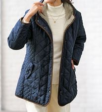 BELLUNA（ベルーナ）の「温かく包み込む！裏ファー中わたキルトジャケット（ハーフコート）」