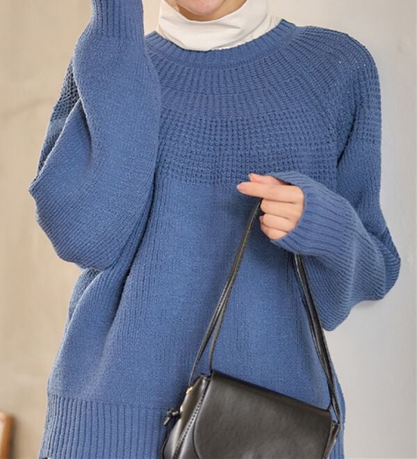 3つの機能付】求心編みニット - ベルーナ【公式】