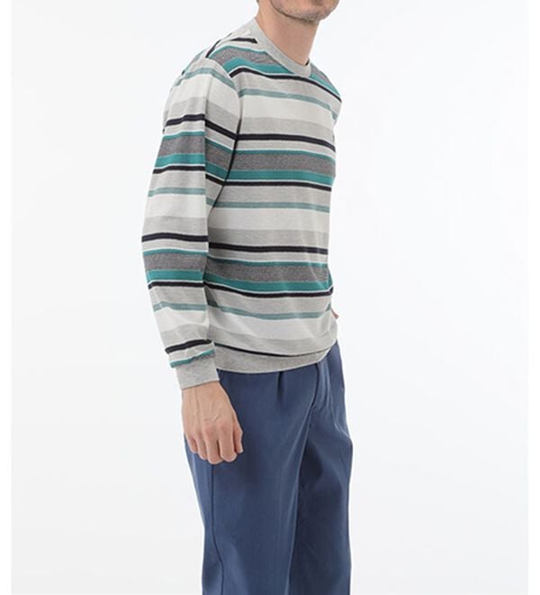 「＜コムルヴァン・オム＞爽やか梨地の大人サマートレーナー（メンズトレーナー）」｜詳細画像