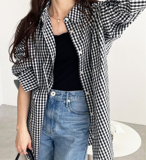 GeeRA（ジーラ）の「アソート柄オーバーサイズシャツ（シャツ）」｜詳細画像