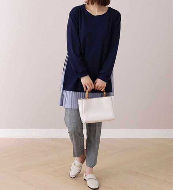 BELLUNA（ベルーナ）の「裾プリーツ切替チュニック（チュニック）」｜詳細画像