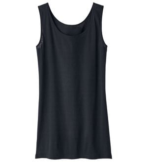 LAVIENNE（ラヴィエンヌ）の「さらりラボ！綿１００％涼しいタンクトップインナー（肌着・インナーウェア）」｜ブラック