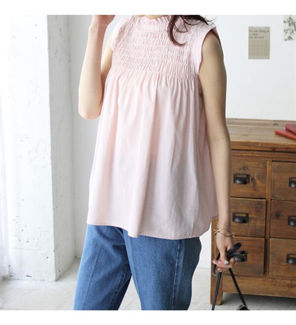 GeeRA（ジーラ）の「ストライプシャーリングブラウス（アンサンブル）」｜詳細画像