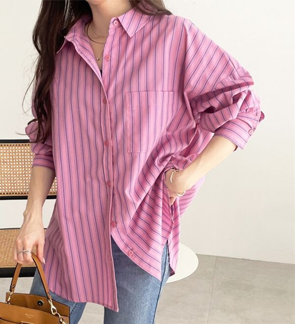 GeeRA（ジーラ）の「アソート柄オーバーサイズシャツ（シャツ）」｜詳細画像