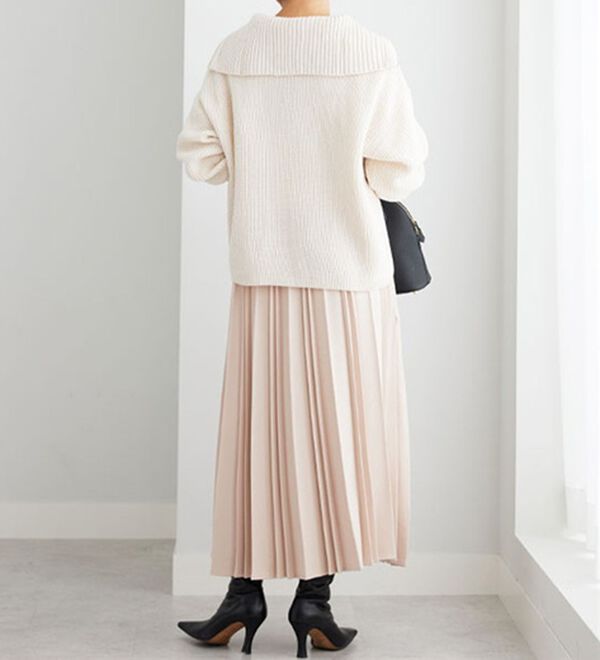 BELLUNA（ベルーナ）の「あぜ編ハーフジップニットプルオーバー（ニット・セーター）」｜詳細画像