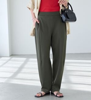 BELLUNA（ベルーナ）の「シュッと体型カバー！ワイドテーパード美脚パンツ（フルレングスパンツ）」｜グレー