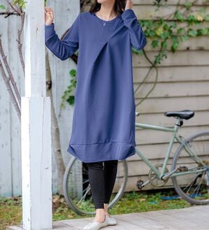 LAVIENNE（ラヴィエンヌ）の「【２点セット】＜旅とも＞２点セットコクーンチュニック（カットソーワンピース）」｜ロイヤルパープル