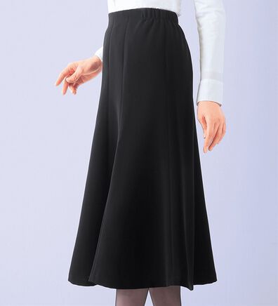 「エレガント８枚はぎフレアスカート（ひざ丈スカート）」