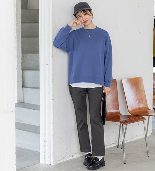 BELLUNA（ベルーナ）の「軽やか綿混！大人サマ見えスウェット（カットソー）」｜詳細画像