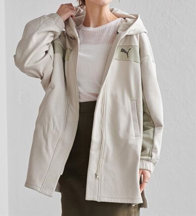 RANAN（ラナン）の「＜ｐｕｍａ＞ワンライン　フリースフーディ（ハーフコート）」