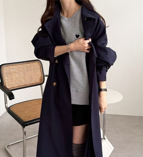 ジーナシス ベストコート ジーナシス☆オーバーロングトレンチ2017ss  