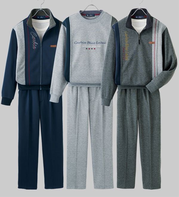 「カルビア　お買得！毎日活躍デザインホームスーツ（メンズルームウェア）」｜詳細画像