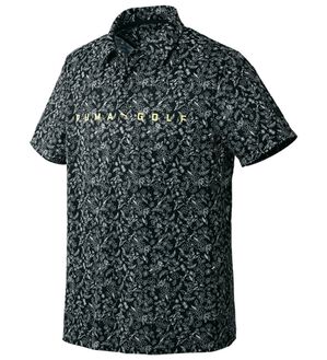 「＜ｐｕｍａ　ゴルフ＞ボタニカル柄半袖ポロシャツ（メンズポロシャツ）」｜ブラック