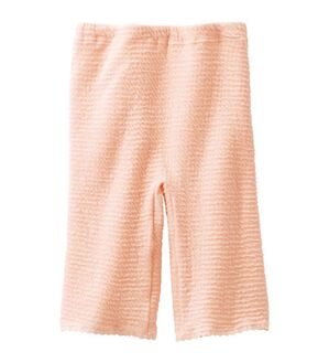 「【日本製】柔らかリップルボトム　５分丈（肌着・インナーウェア）」｜サーモンピンク