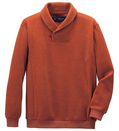 「＜コムルヴァン・オム＞柔らか素材の首元暖か衿トレーナー（メンズトレーナー）」