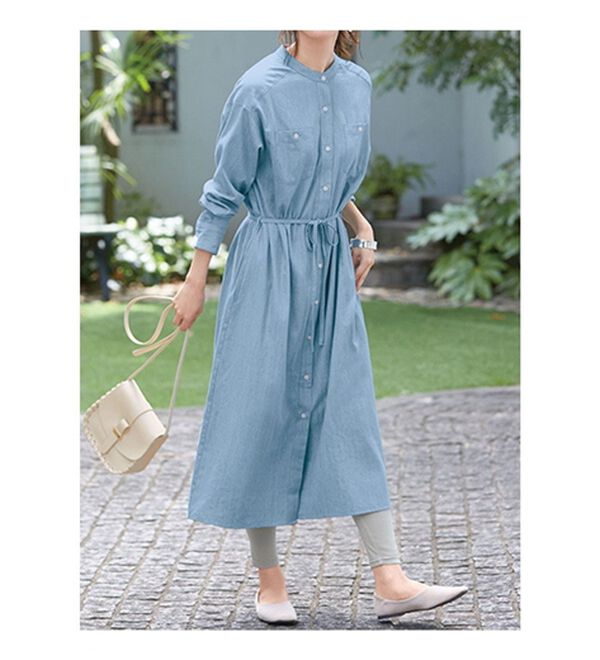 LAVIENNE（ラヴィエンヌ）の「デニムシャツワンピース（シャツワンピース）」｜詳細画像