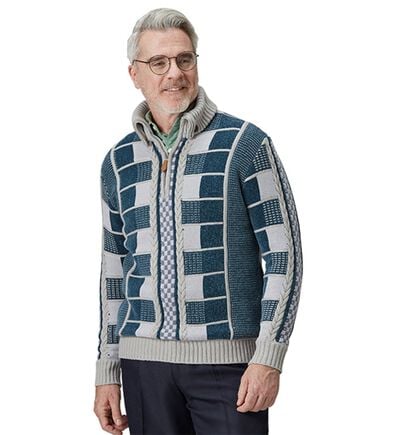 「＜コムルヴァン・オム＞あったか衿ふっくらモールセーター（メンズニット・セーター）」