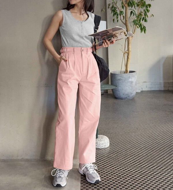 CHAN ME（チャンミ）の「ツーストラップコットンワイドパンツ（ワイドパンツ・ガウチョ）」｜詳細画像