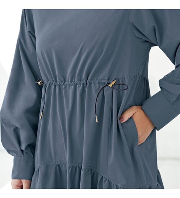 BELLUNA（ベルーナ）の「ウエストギャザーゆったりワンピース（その他ワンピース）」｜詳細画像