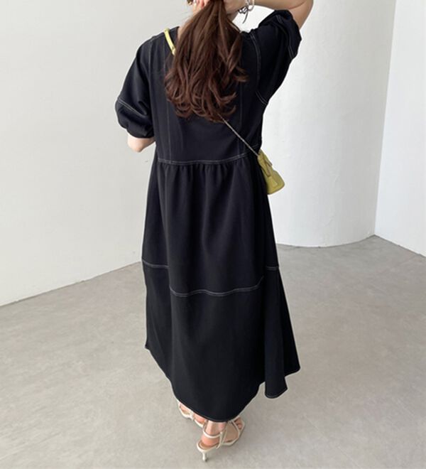 GeeRA（ジーラ）の「前後２ＷＡＹランタンスリーブワンピース（その他ワンピース）」｜詳細画像