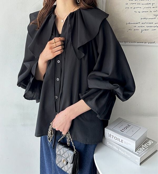 GeeRA（ジーラ）の「ビッグフリルカラーブラウス（ブラウス）」｜詳細画像