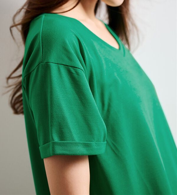 RANAN（ラナン）の「ひんやり！レディゆるシルエットＴシャツ（カットソー）」｜詳細画像