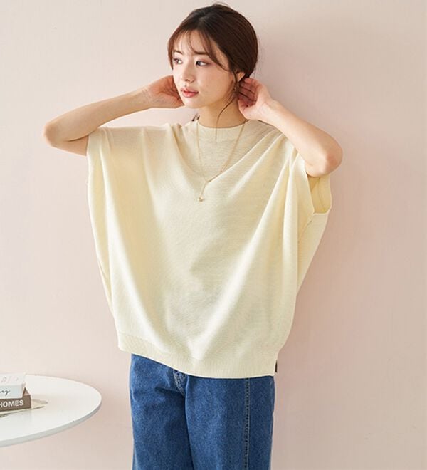 BELLUNA（ベルーナ）の「華奢見せ！ドルマンニットプルオーバー（ニット・セーター）」｜詳細画像