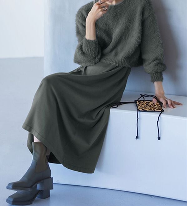 RANAN（ラナン）の「フェザーニットワンピースアンサンブル（ニットワンピース）」｜詳細画像