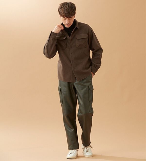 「メルトンジャージシャツジャケット（メンズシャツ）」｜詳細画像