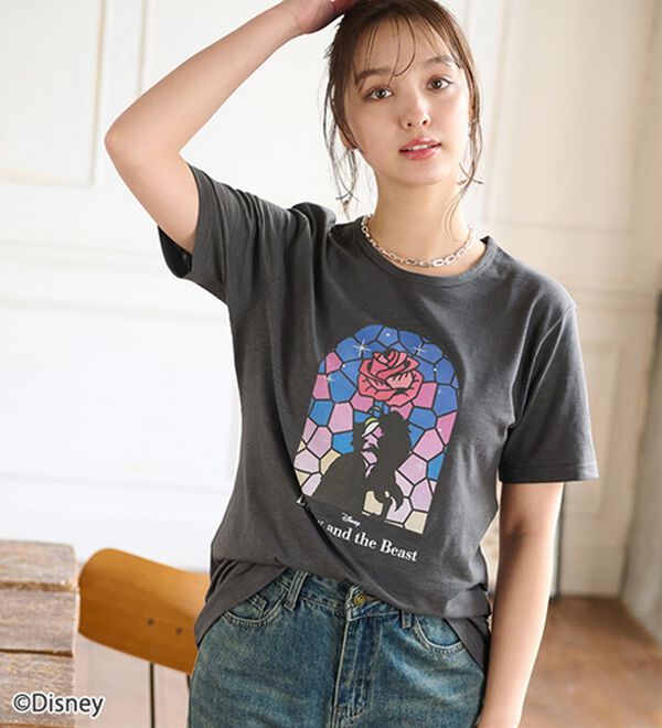 「＜Ｄｉｓｎｅｙ＞キャラクタープリントヴィンテージ風Ｔシャツ（チュニック）」｜詳細画像