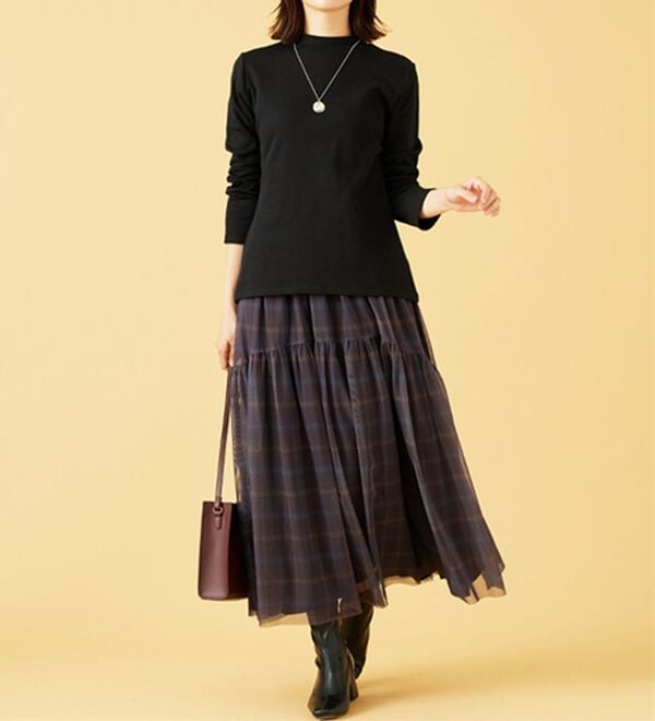 BELLUNA（ベルーナ）の「肌に優しい吸湿発熱ふんわりプルオーバー（カットソー）」｜詳細画像