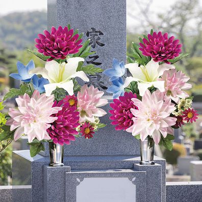 「水やり不要お墓・仏壇用お供え花２本組（仏壇・仏具）」