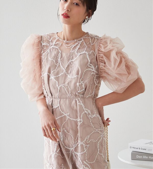 RANAN（ラナン）の「3way袖取り外し可能フェザーレースドレス（その他ワンピース）」｜詳細画像