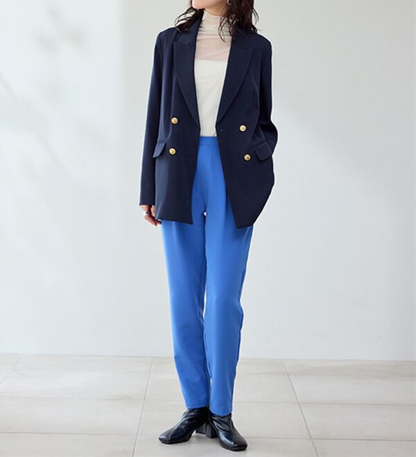 RANAN（ラナン）の「あったか！裏起毛美脚シルエットタックパンツ（フルレングスパンツ）」｜詳細画像