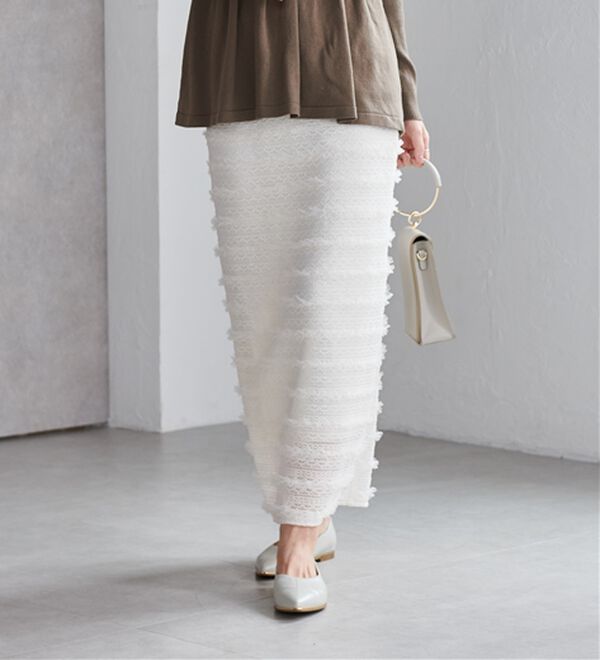 RANAN（ラナン）の「フリルレースナローロングスカート（ロングスカート）」｜詳細画像