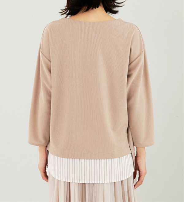 BELLUNA（ベルーナ）の「 ラメストライプシャツフェイクチュニック（チュニック）」｜詳細画像