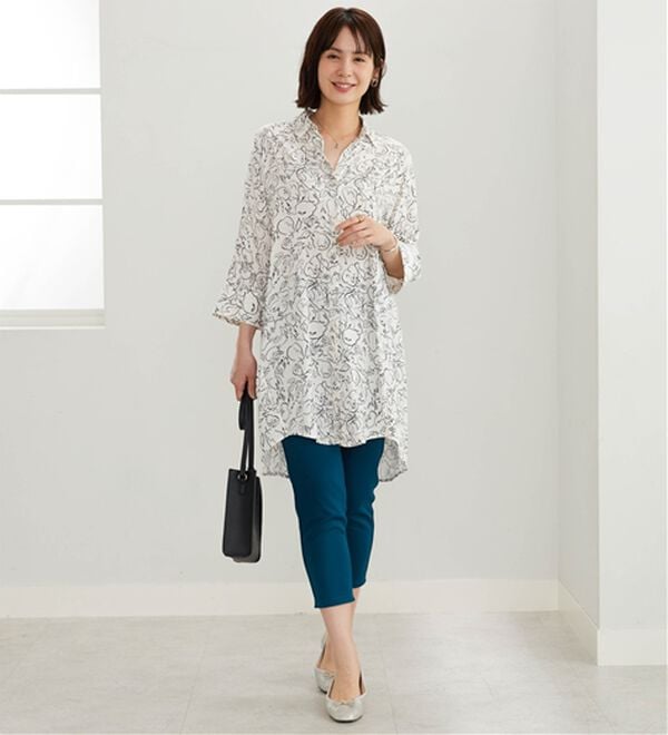 BELLUNA（ベルーナ）の「【接触冷感】レーヨン素材ブザム切替ワンピース（その他ワンピース）」｜詳細画像