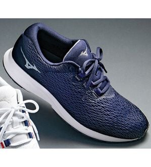 「＜ミズノ＞高反発カジュアル軽量シューズ（メンズスニーカー）」｜ネイビー