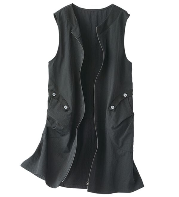 BELLUNA（ベルーナ）の「配色切替デザインベスト（ベスト）」｜黒系