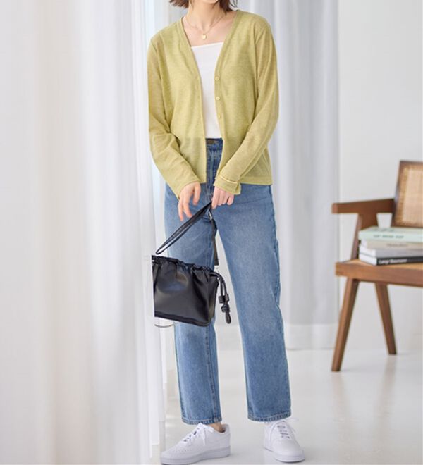 Viola e Viola（ヴィオラ エ ヴィオラ）の「ＶネックベーシックＵＶカーディガン（ニットカーディガン）」｜詳細画像