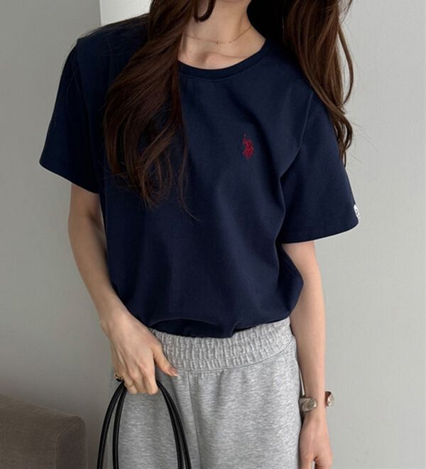 GeeRA（ジーラ）の「【ＵＳ．ＰＯＬＯ．ＡＳＳＮ】接触冷感ワンポイント刺繍Ｔシャツ（Tシャツ）」｜詳細画像