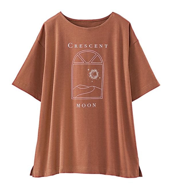 汗ジミ対策！綿混プリントTシャツ - ベルーナ【公式】