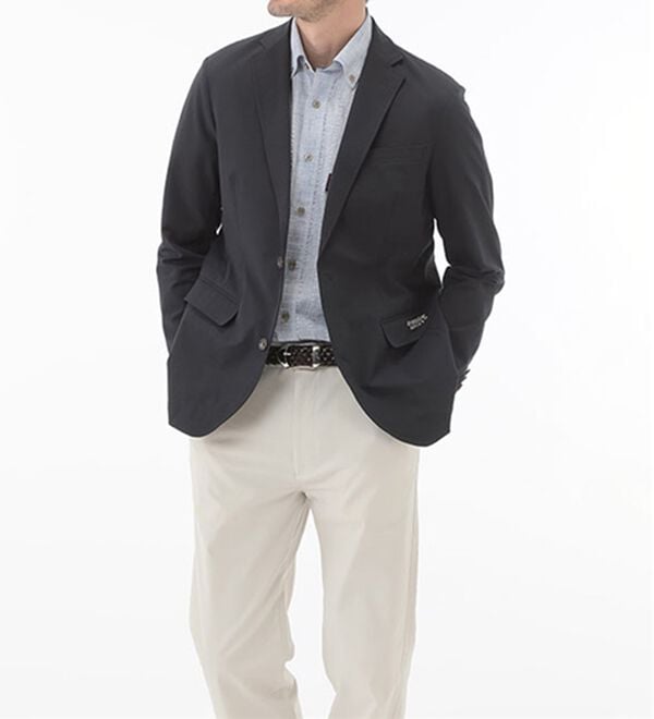 「＜ダンロップ・リファインド＞さらっと軽快サッカーテーラード（メンズジャケット）」｜詳細画像