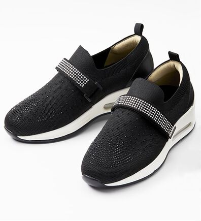 ルフラン（ルフラン）の「ビジュー付４Ｅベルトニットスニーカー（スニーカー）」