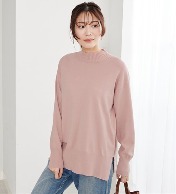 BELLUNA（ベルーナ）の「【新色追加】もちもち素材ハイネックニットプルオーバー（ニット・セーター）」｜詳細画像